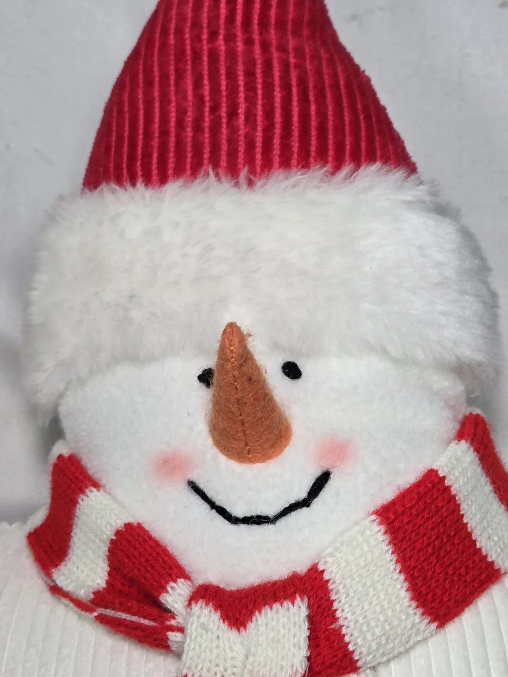 Christmas Pillow Set (2) Santa Snowman Whimsical Decor Holiday Corduroy  19